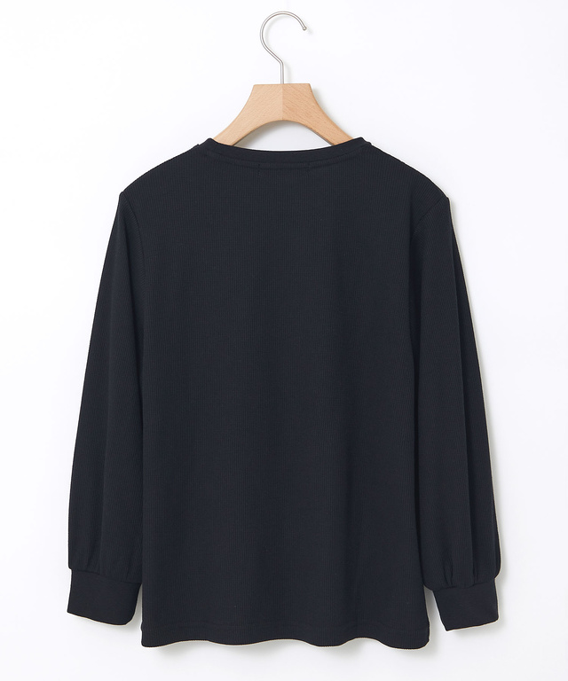 ワッフル生地 長袖カットソー