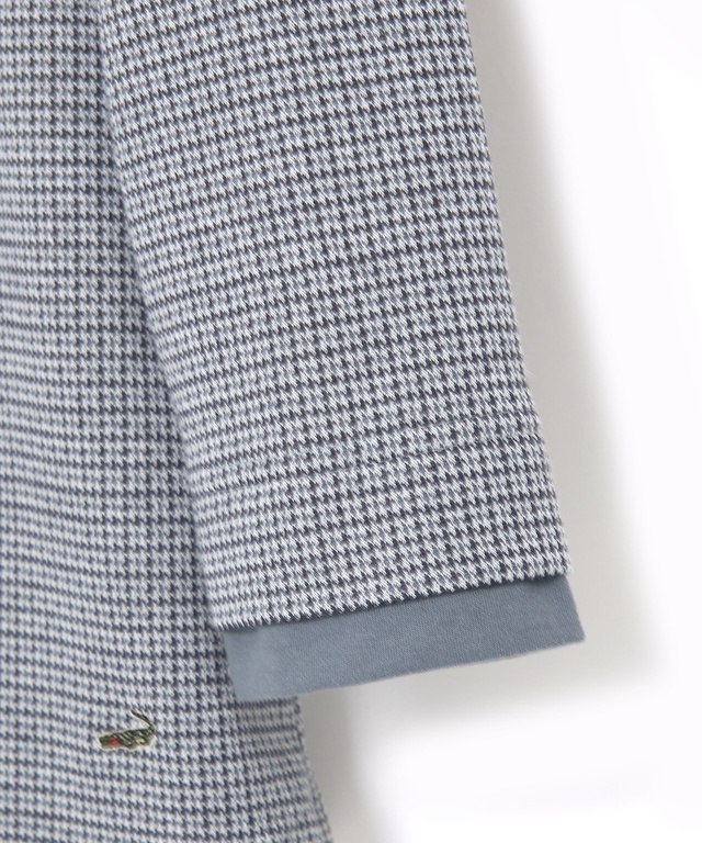 千鳥柄ドッキング デザインカットソー