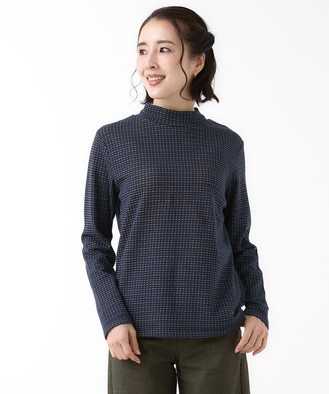 コットン ハイネック カットソー