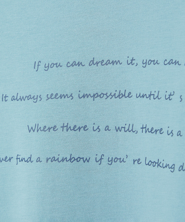 メッセージプリント 七分袖 Tシャツ