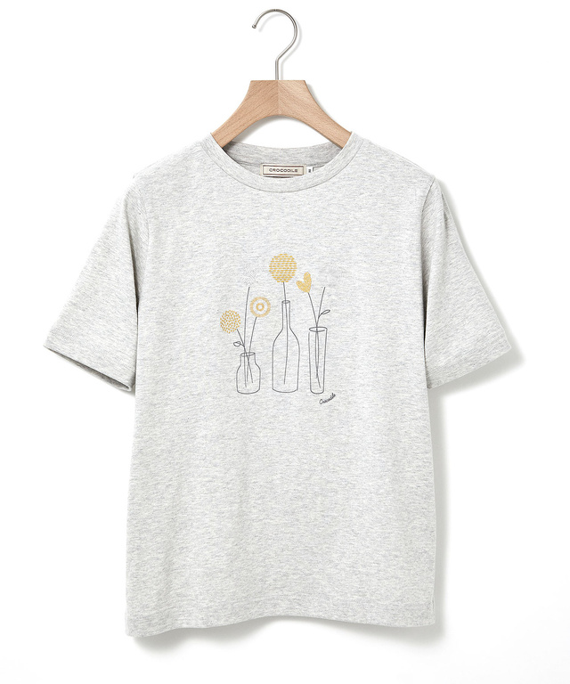 フラワーモチーフ 半袖 Tシャツ