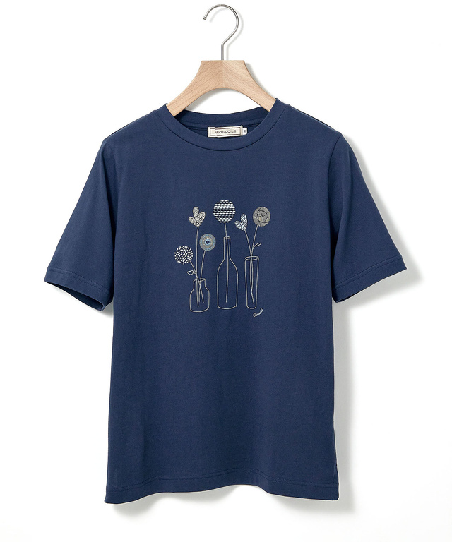 フラワーモチーフ 半袖 Tシャツ