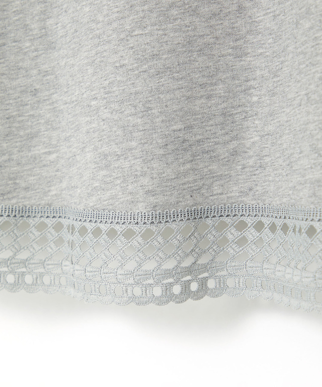 裾レース 半袖 Tシャツ