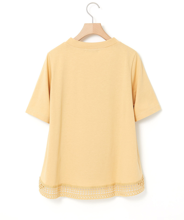 裾レース 半袖 Tシャツ