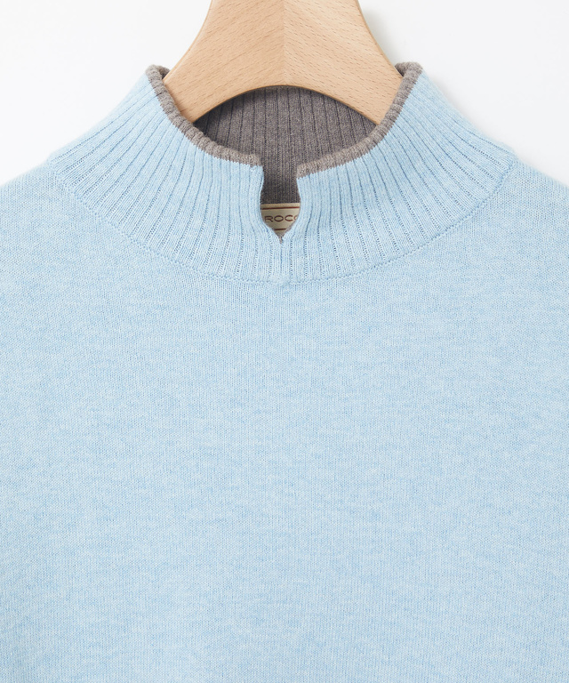 ウールブレンド スリット ニット【手洗いOK】