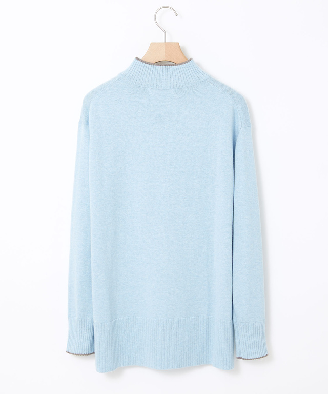 ウールブレンド スリット ニット【手洗いOK】