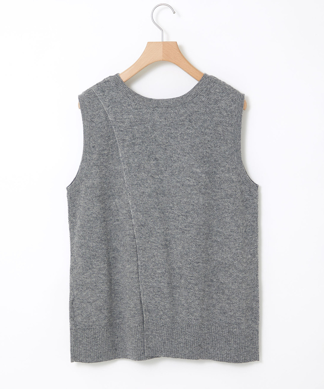 ウールブレンド 2WAY ニットベスト【手洗いOK】