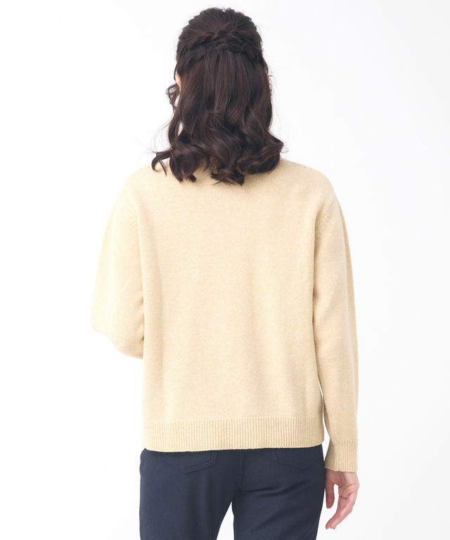 ウール ボトルネック ニット 