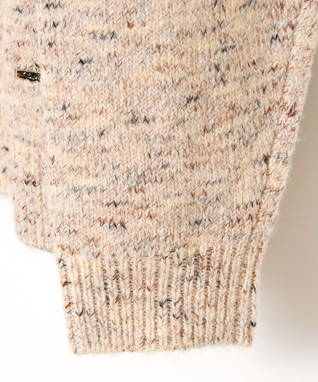 ウールブレンド フェアアイル柄 ニットカーディガン 【手洗いOK】