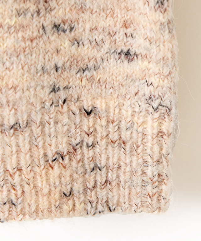 ウールブレンド フェアアイル柄 ニットカーディガン 【手洗いOK】