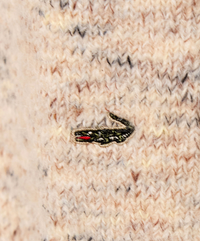 ウールブレンド フェアアイル柄 ニットカーディガン 【手洗いOK】