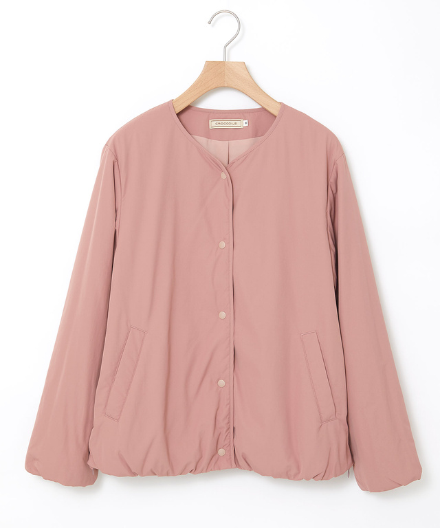 ノーカラー 中綿 ジャケット