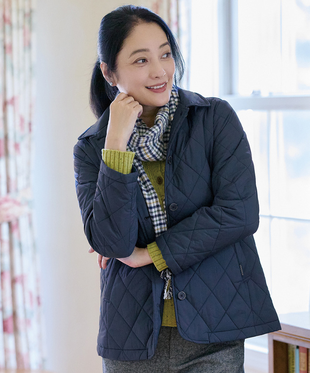 クロコダイルタータン ダイヤキルト 中綿 ジャケット