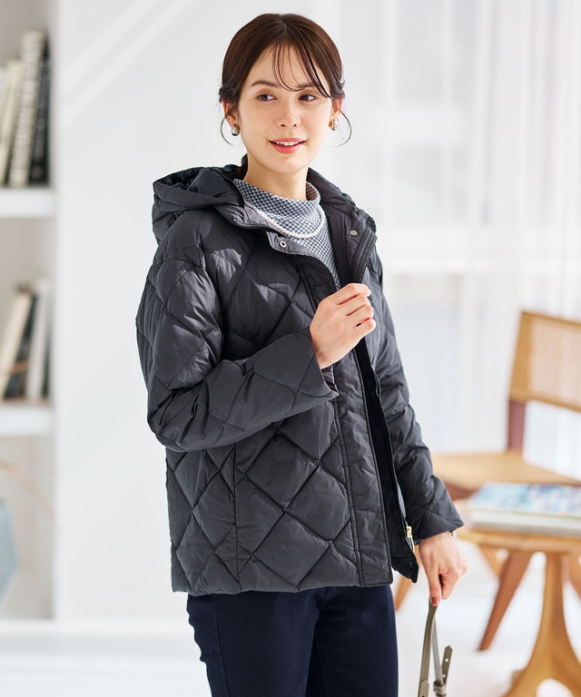 2WAYフード キルトダウン ジャケット