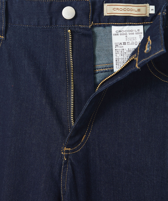 セミワイド ストレッチデニム パンツ