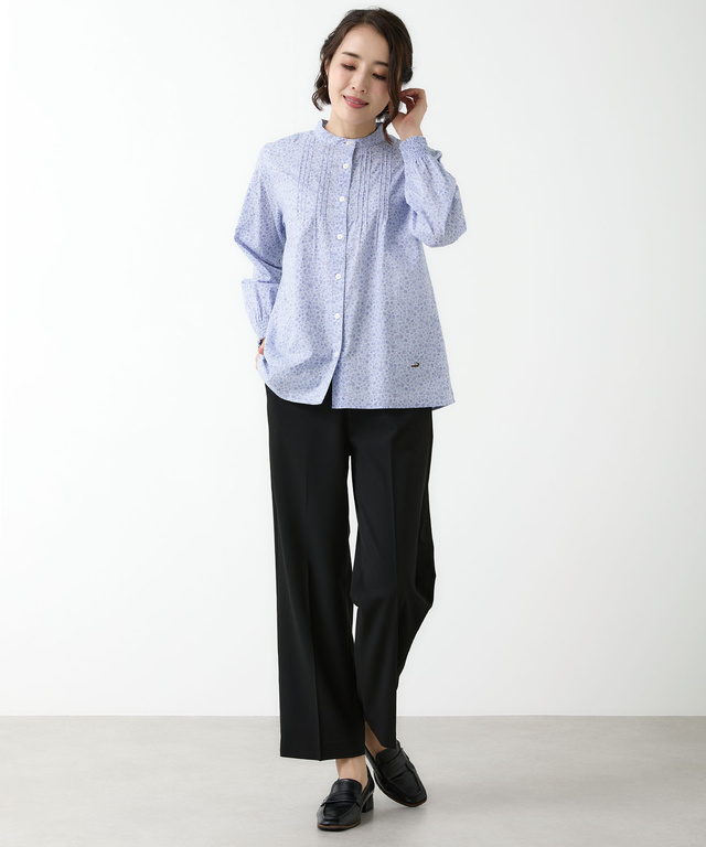 センタープレス セミワイドパンツ 