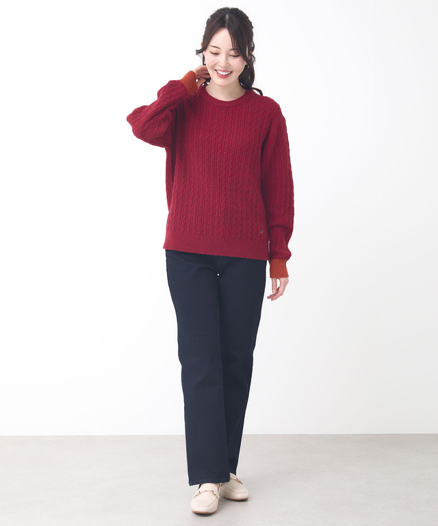 裏起毛 デニムパンツ