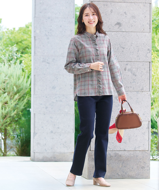 裏起毛 デニムパンツ