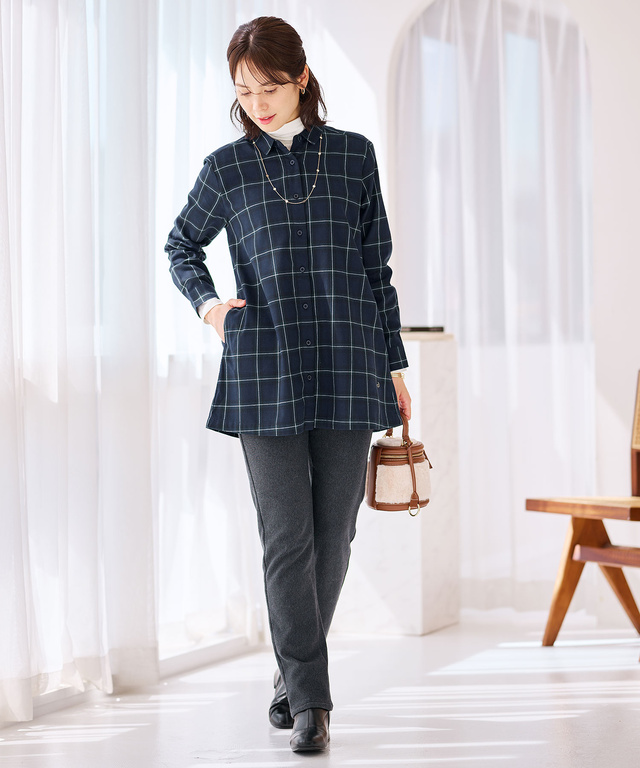 裏起毛 スリムパンツ