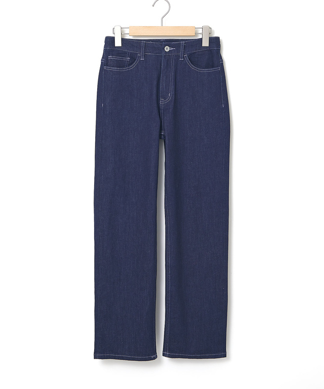 ストレッチ ストレート デニムパンツ