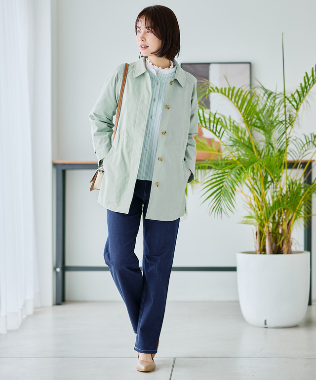 ストレッチ ストレート デニムパンツ