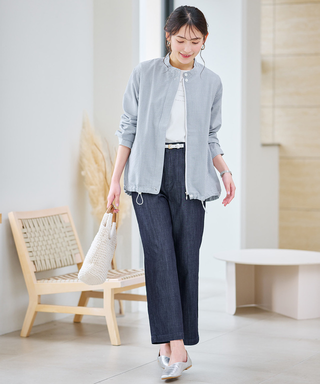 ブリーズデニム 【ワイド9分丈】【接触冷感】