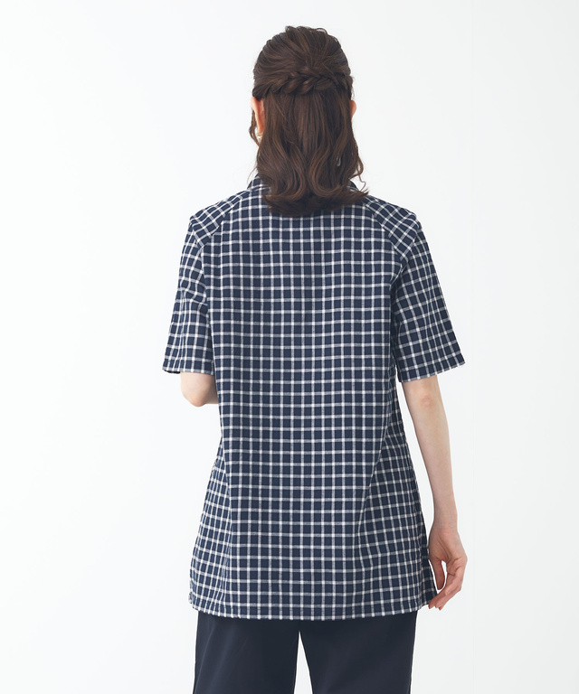 コットンリネン スキッパー チュニック【オンラインショップ限定】