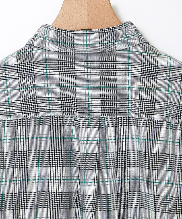 微起毛 チェック柄 チュニック【オンラインショップ限定】