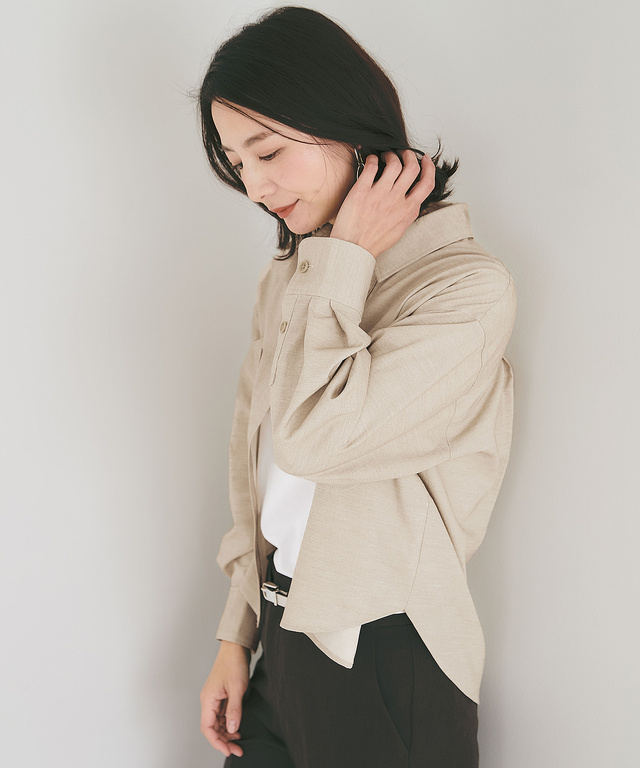 ショート丈 ジャケットデザイン ブラウス【一部店舗限定】