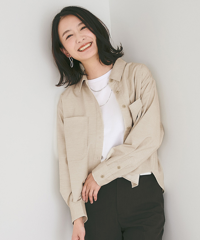 ショート丈 ジャケットデザイン ブラウス【一部店舗限定】