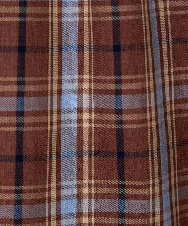 シャーリング 2WAY チェックブラウス