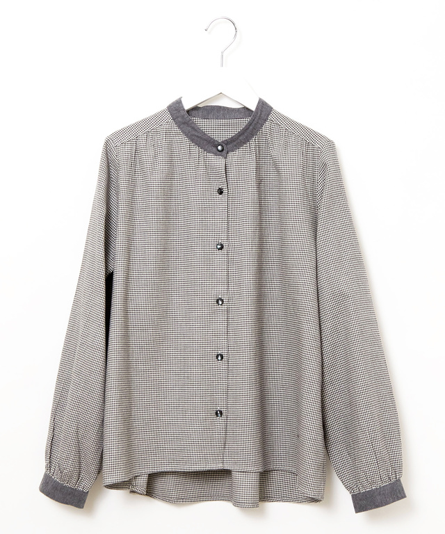 コットン ギャザー ブラウス