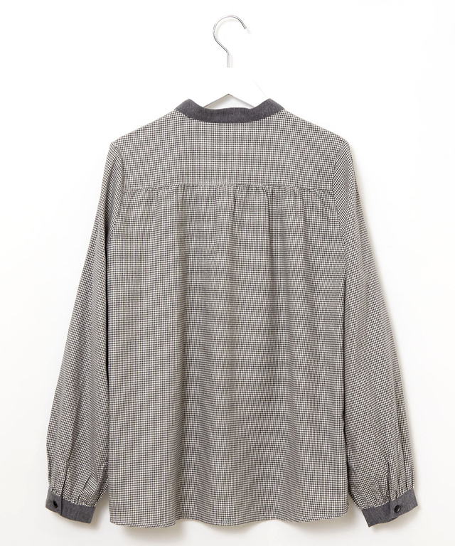 コットン ギャザー ブラウス