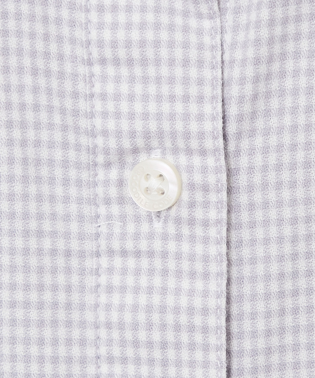 ショールカラー ギンガムチェック ブラウス