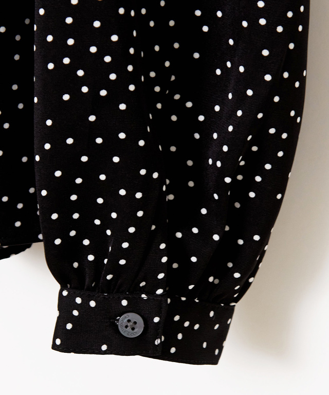 ドット リボンタイ ブラウス【一部店舗限定】