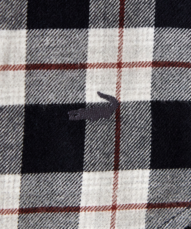 微起毛 チェック柄 ブラウス