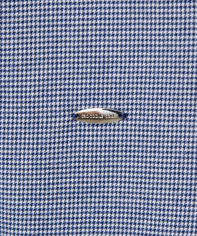 フロントギャザー 千鳥柄 ブラウス