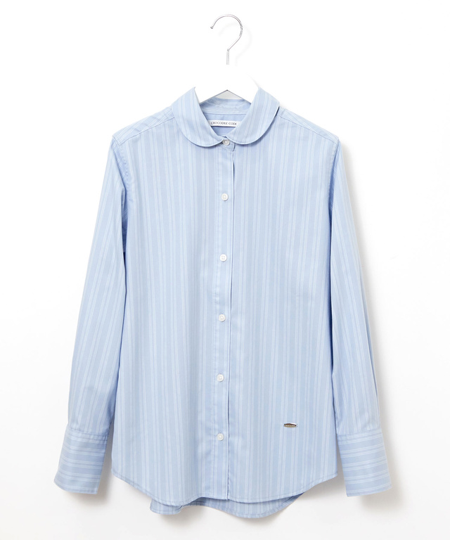 ノンアイロン  ストライプ柄 ブラウス