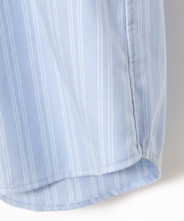 ノンアイロン  ストライプ柄 ブラウス