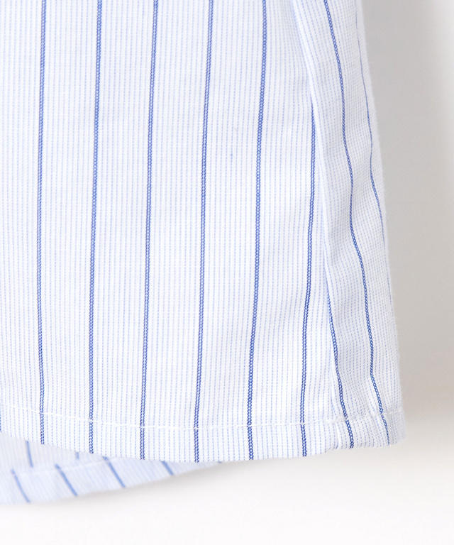 フリル襟 ストライプ ブラウス