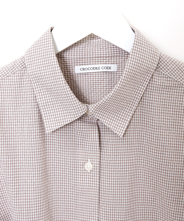 サッカー ギンガムチェック ブラウス