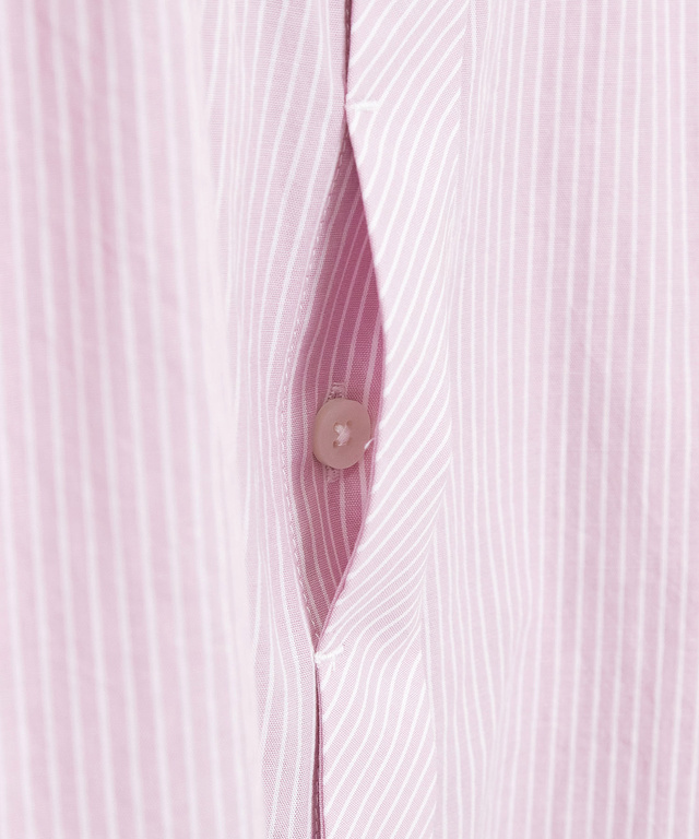 ストライプ  バンドカラー ブラウス