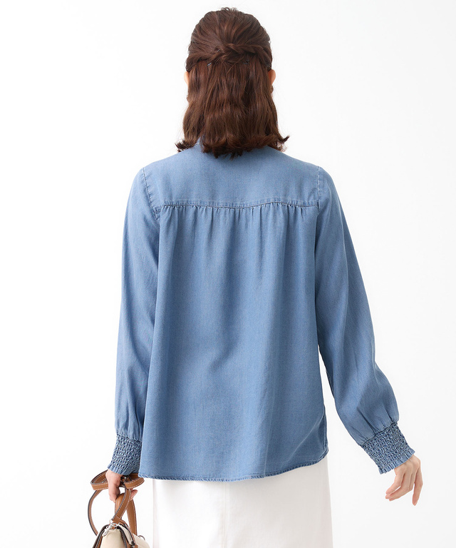 フロントギャザー ブラウス