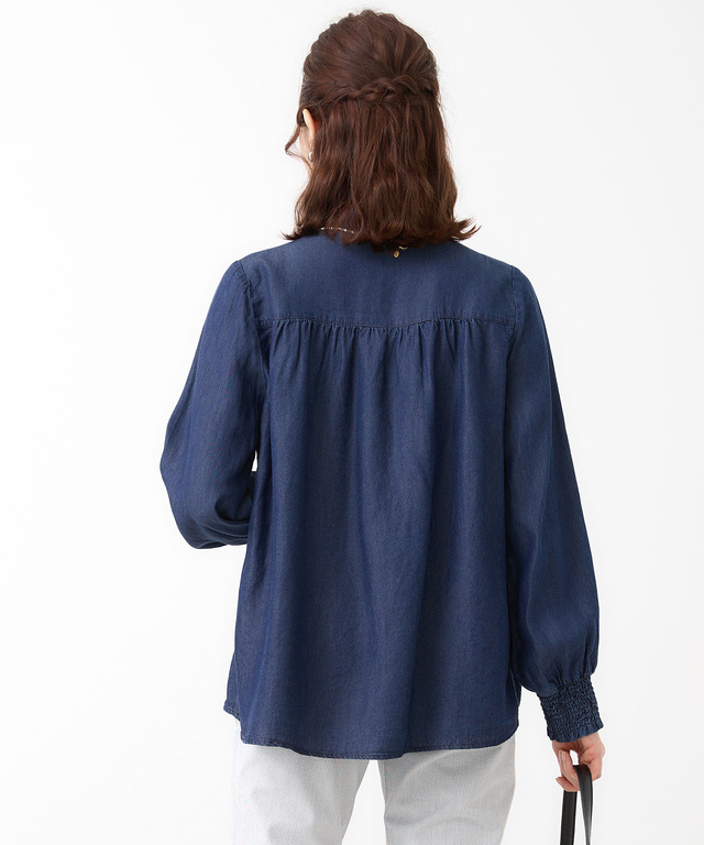 フロントギャザー ブラウス