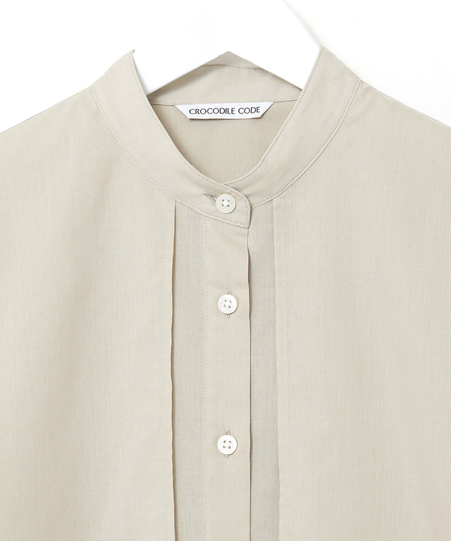 ヨーク切替 バンドカラー ブラウス【オンラインショップ・一部店舗限定】