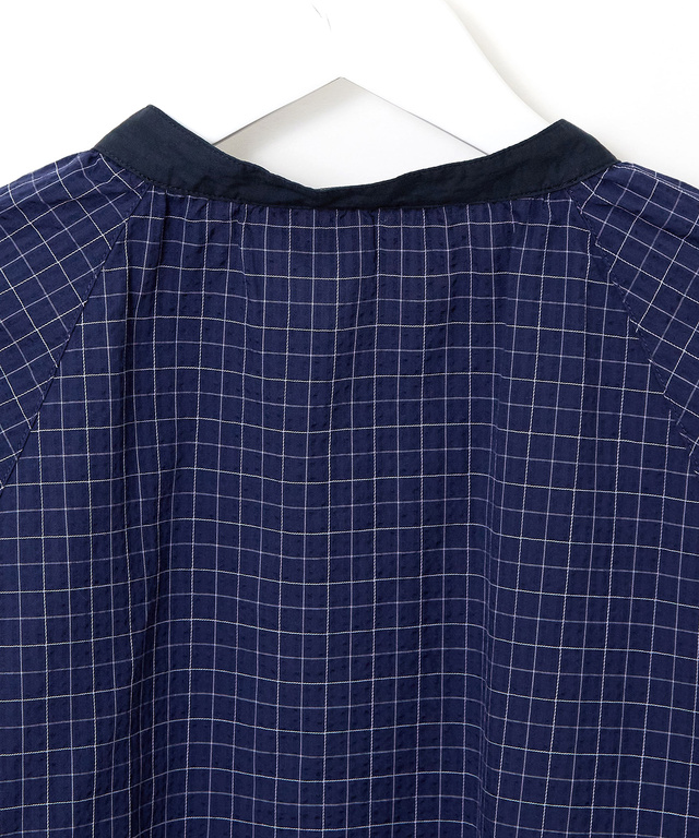 サッカー チェック柄 配色 ブラウス