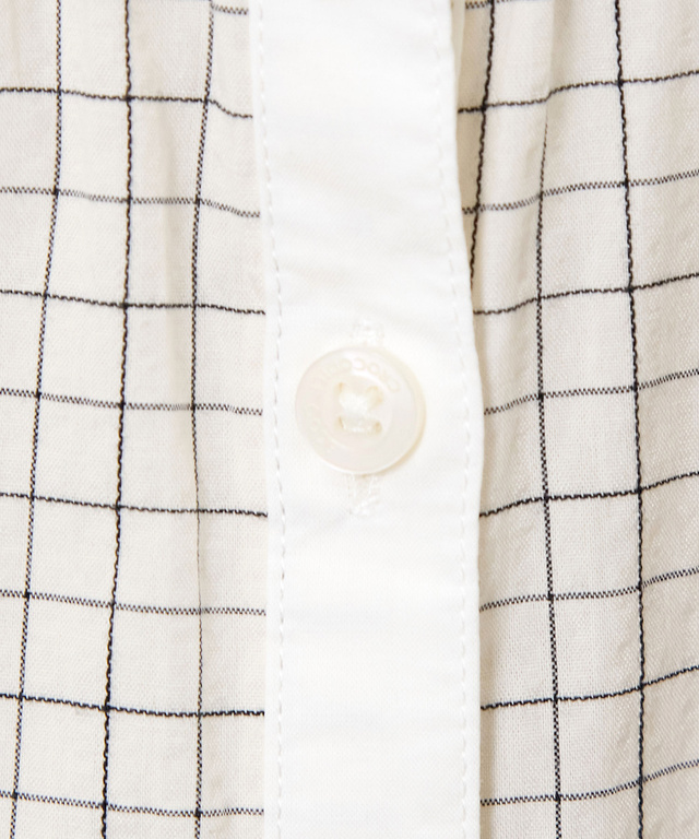 サッカー チェック柄 配色 ブラウス