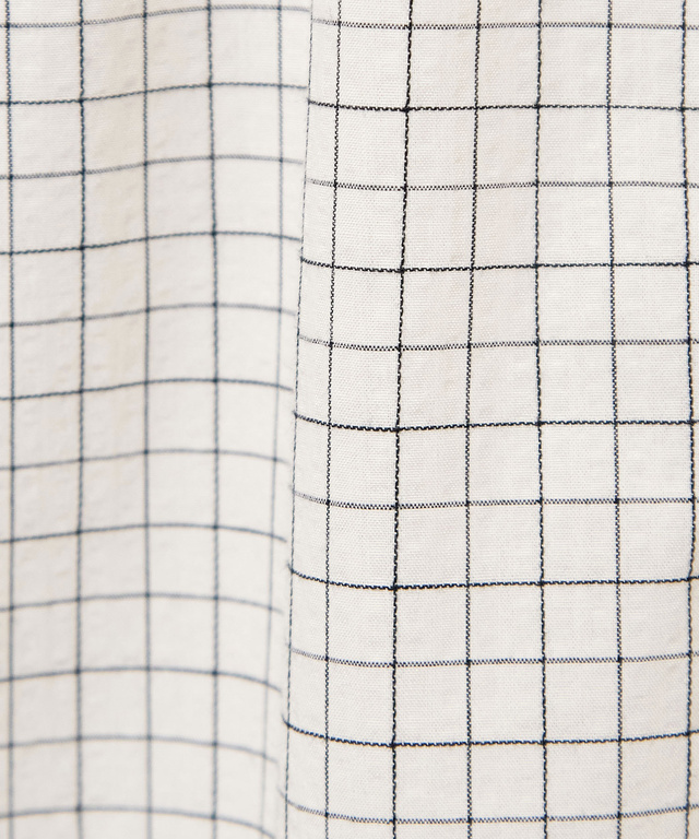 サッカー チェック柄 配色 ブラウス