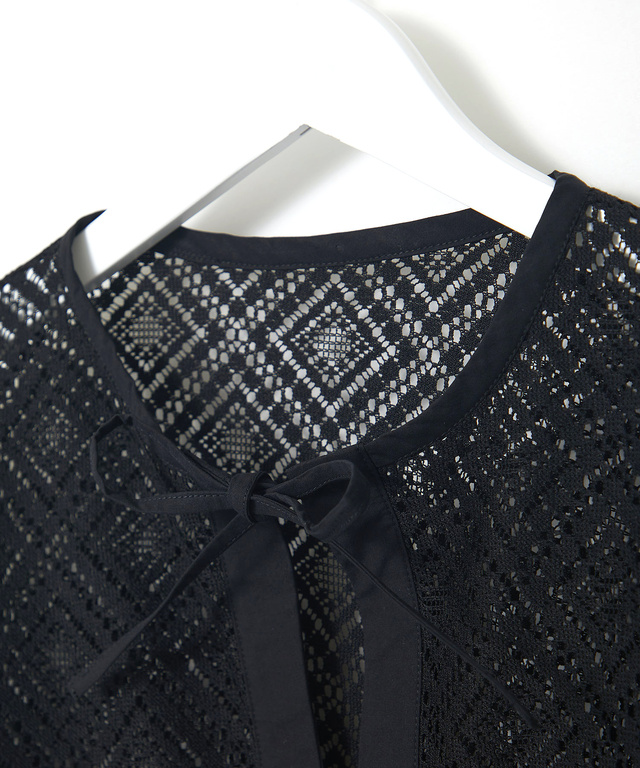 フロントリボン レース ブラウス