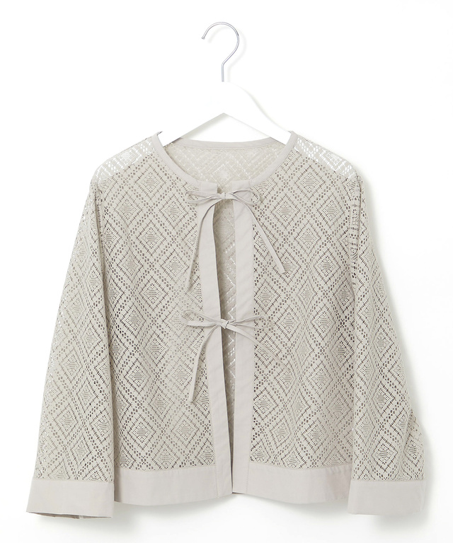 フロントリボン レース ブラウス